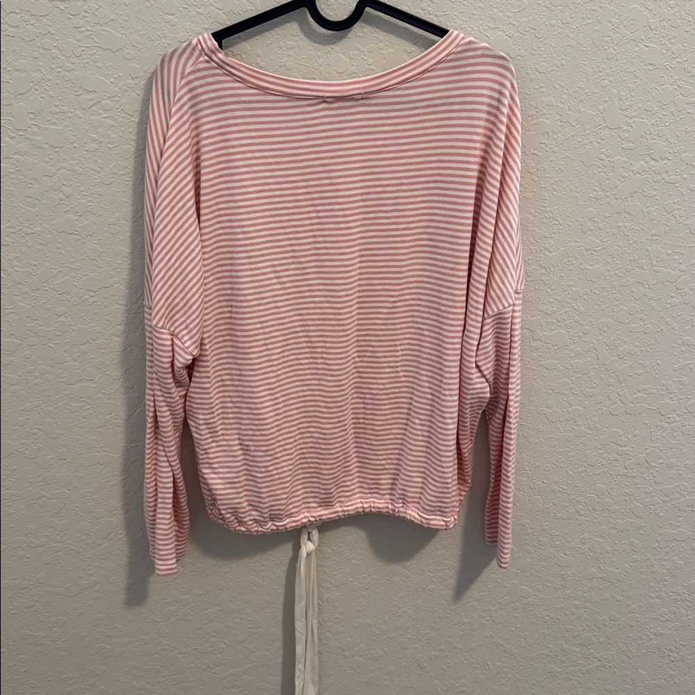 Eberjey Sadie Stripes Slouchy Long Sleeve Top - Picture 2 of 3